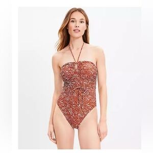 Elegant Loft Rust colored Polka Dot Women's Swimsuit